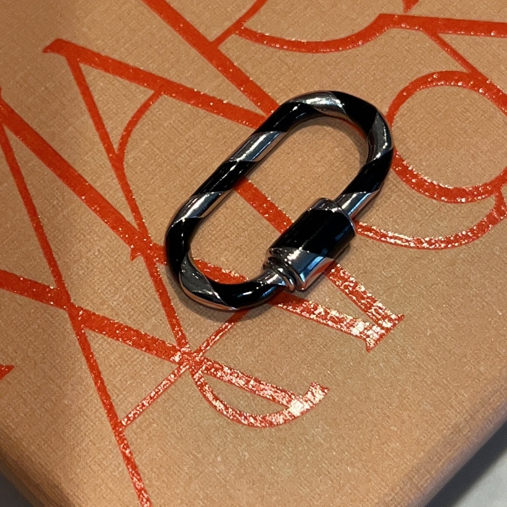 Marla Aaron White Gold Enamel Lock